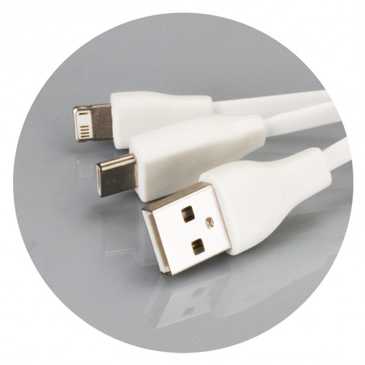 Rectangle Bamboo Charge Cable Keyrings Cords